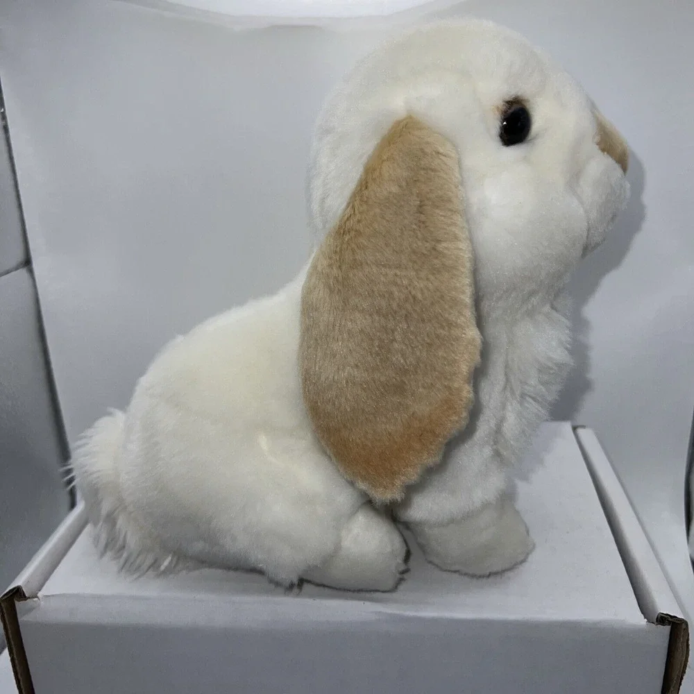 Aurora‎ Miyoni Lop Eared Bunny Rabbit Plush Stuff Toy Cream w/Tan Ears